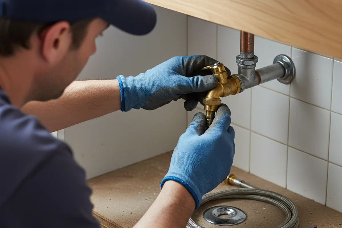 Shutoff valve and fitting work during Faucet and Fixture Repair in Centerville